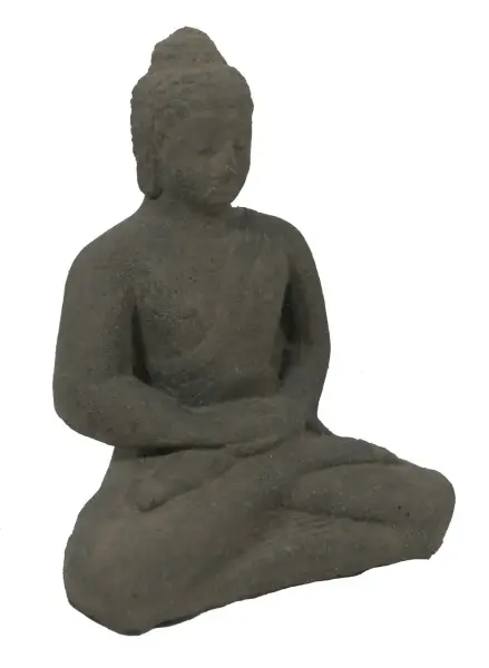 Artikelbild 2 des Artikels “Sitzender Buddha Borobudur, 18cm hoch, aus Lavagestein gegossen, antikisiert “